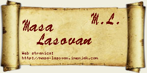 Maša Lasovan vizit kartica